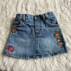 Children’s Place Embroidered Jean Skirt Sz 18mo
